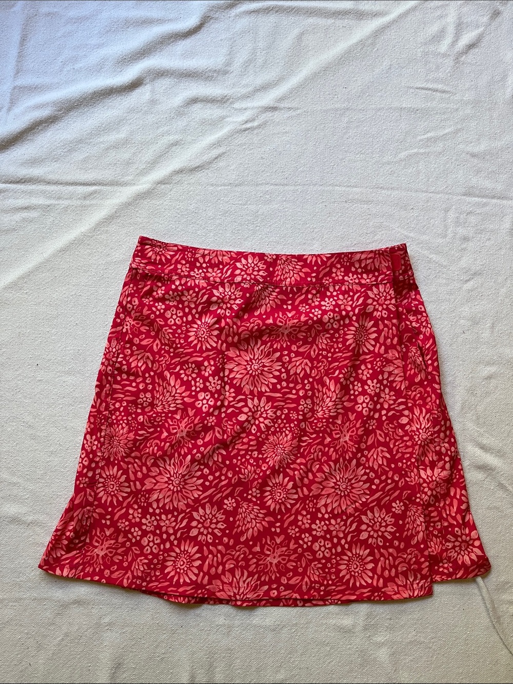 Rip Curl Pink and Red Floral A-Line Skirt